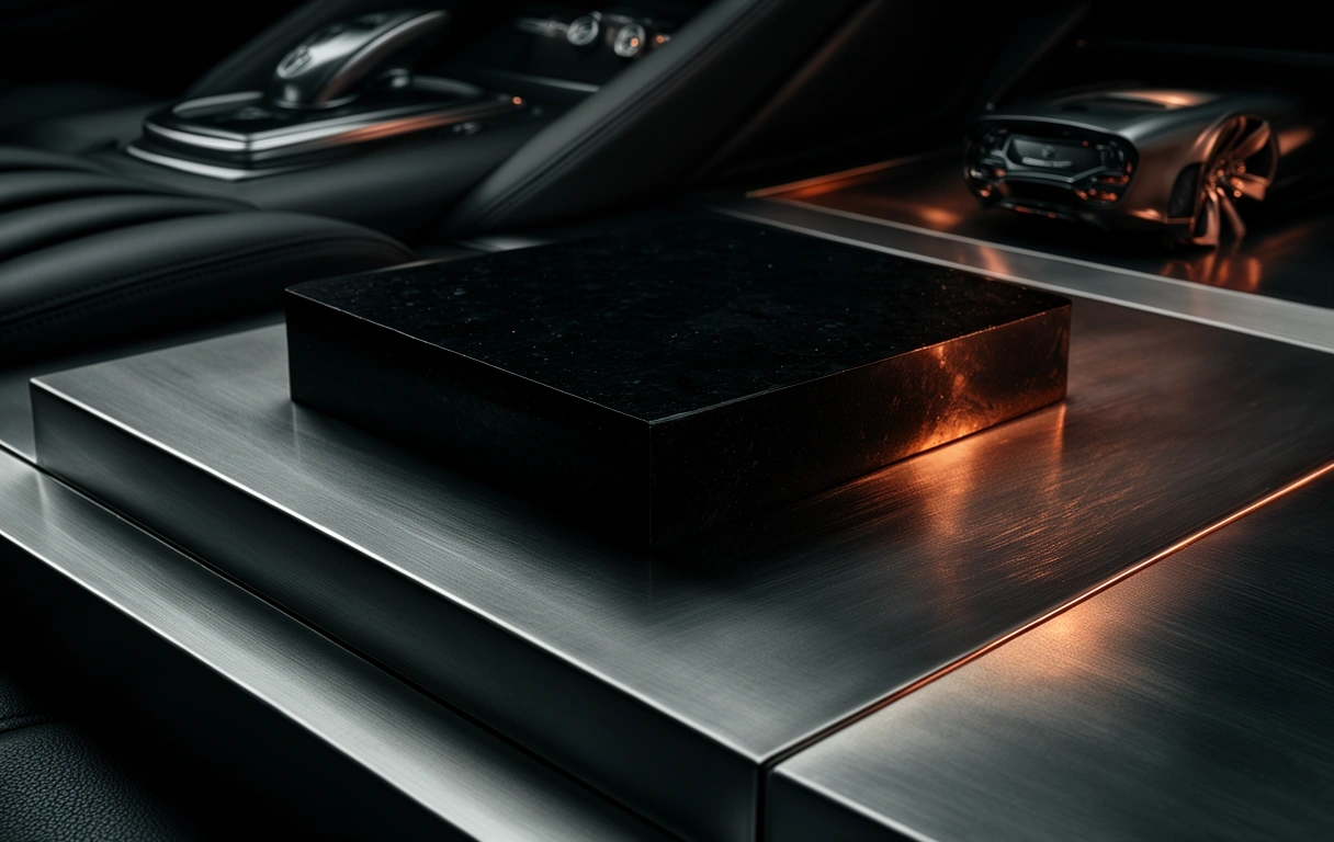 Premium textures of obsidian and metal